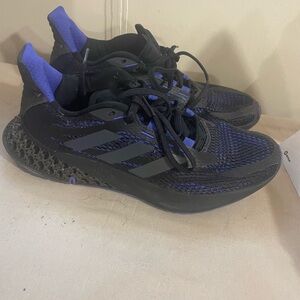 adidas Black & Purple 4D Midsole Running Shoes